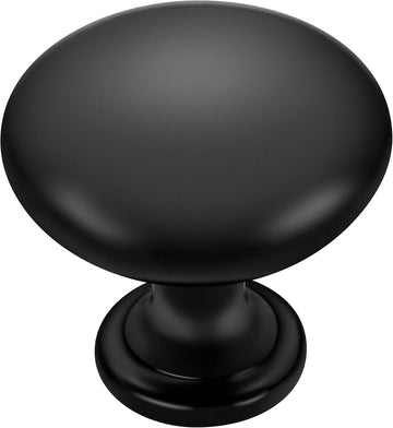 30 Pack Kitchen Cabinet Knobs and Pulls - Matte Black Zinc Drawer Handles Drawers