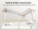 63 Inch Electric L-Shaped Standing Desk, Reversible Corner Desk with Height Adjustment, Large Ergonomic Workstation