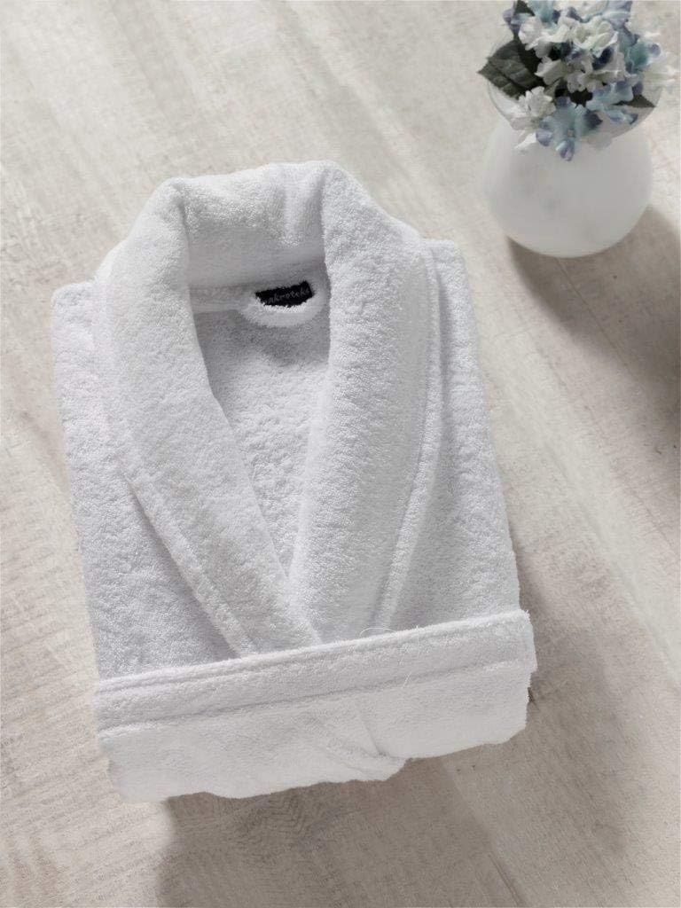 CTT - Luxury 100% Turkish Cotton Terry Cloth Bath Robe for Women & Men, 400 GSM Soft & Plush Long Robe