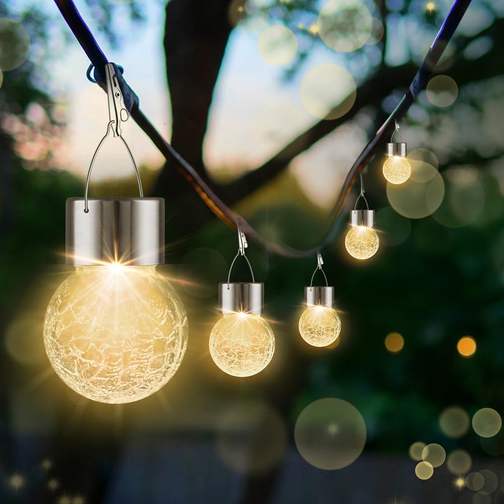 Solar Outdoor Lights Decorative 12 Pack, Hanging Solar Garden Lights Waterproof