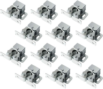 Cabinet Door Latch and Catch,Cupboard Closet Doors Catches Closer Double Ball Roller Catch Latches,Cold Rolled Steel