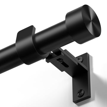 Heavy Duty Curtain Rods for Windows, 36-152 Inch, Matte Black