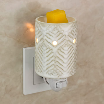 Ceramic Pluggable Wax Melt Warmer for Scented Wax, Diffuser for Fragrance Oil, Candle Melter Plug in Wall and Spa