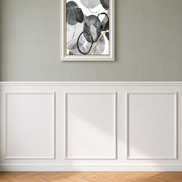 3 Set Peel and Stick Wall Molding Kit,Pre Cut Wainscoting Panels,24x32in