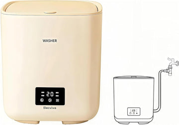 Automatic Portable Washing Machine, Mini Washer with Quiet and stable operation, Top Load, Compact for Dorms, Travel