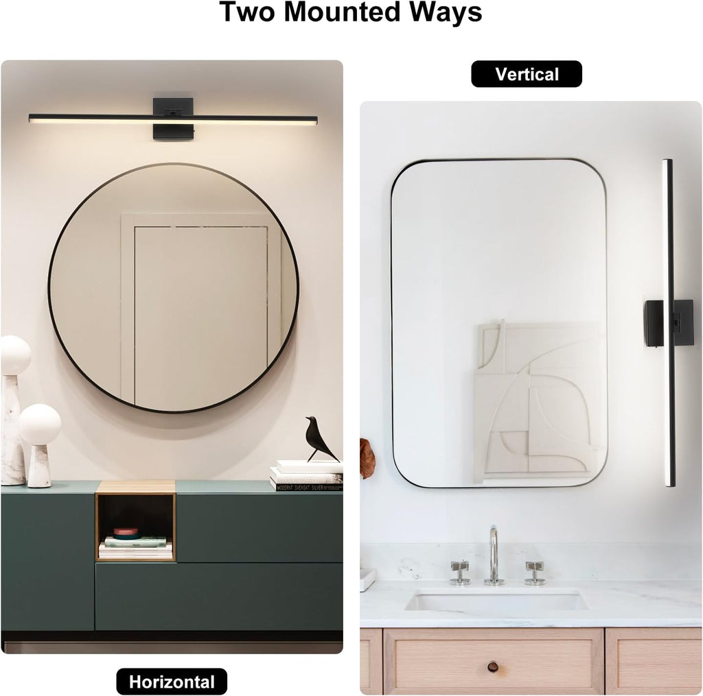 LED Bathroom Vanity Light, Modern Bathroom Light Fixture Over Mirror (3000K/4000K/6000K, Dimmable), Vanity Light Bar