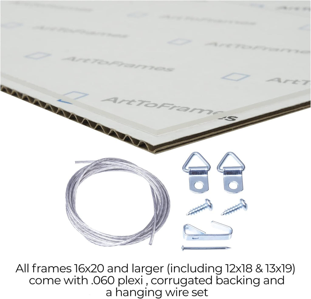 24x36 Inch Black Picture Frame, This 2.69 Inch Custom Poster Frame is Majestic Black - Comes with Economy Acrylic and