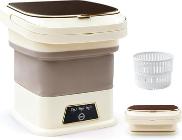 Portable Washing Machine, 16L Upgraded with Spin Basket, Small Washer portable for Underwear, Delicate Clothes, and
