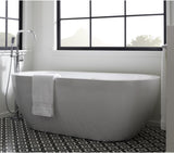MNO6030SFSO 59" Free Standing Acrylic Soaking Tub with Center Drain - White