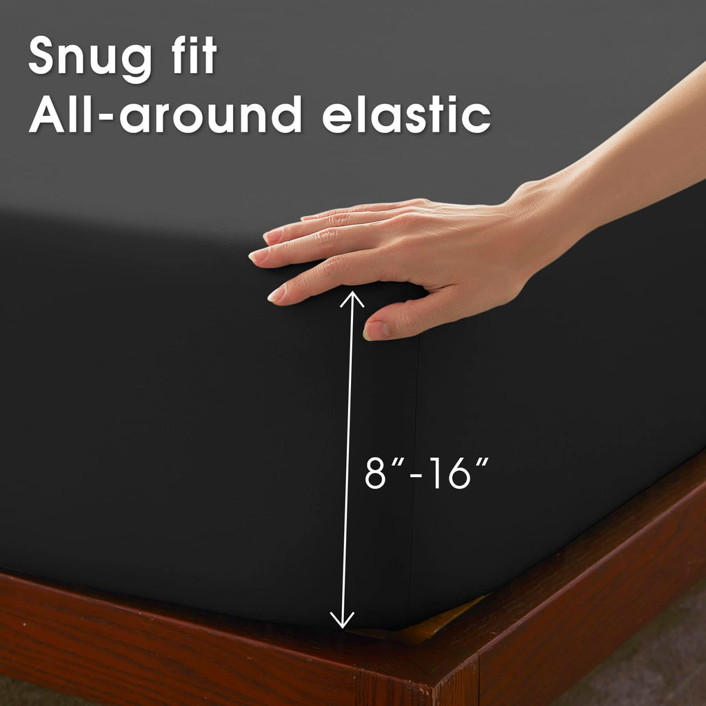 Cal King 4 Piece Sheet Set - Comfy Breathable & Cooling Bed Sheets Set, Soft and Wrinkle Free, Deep Pockets, Easy &