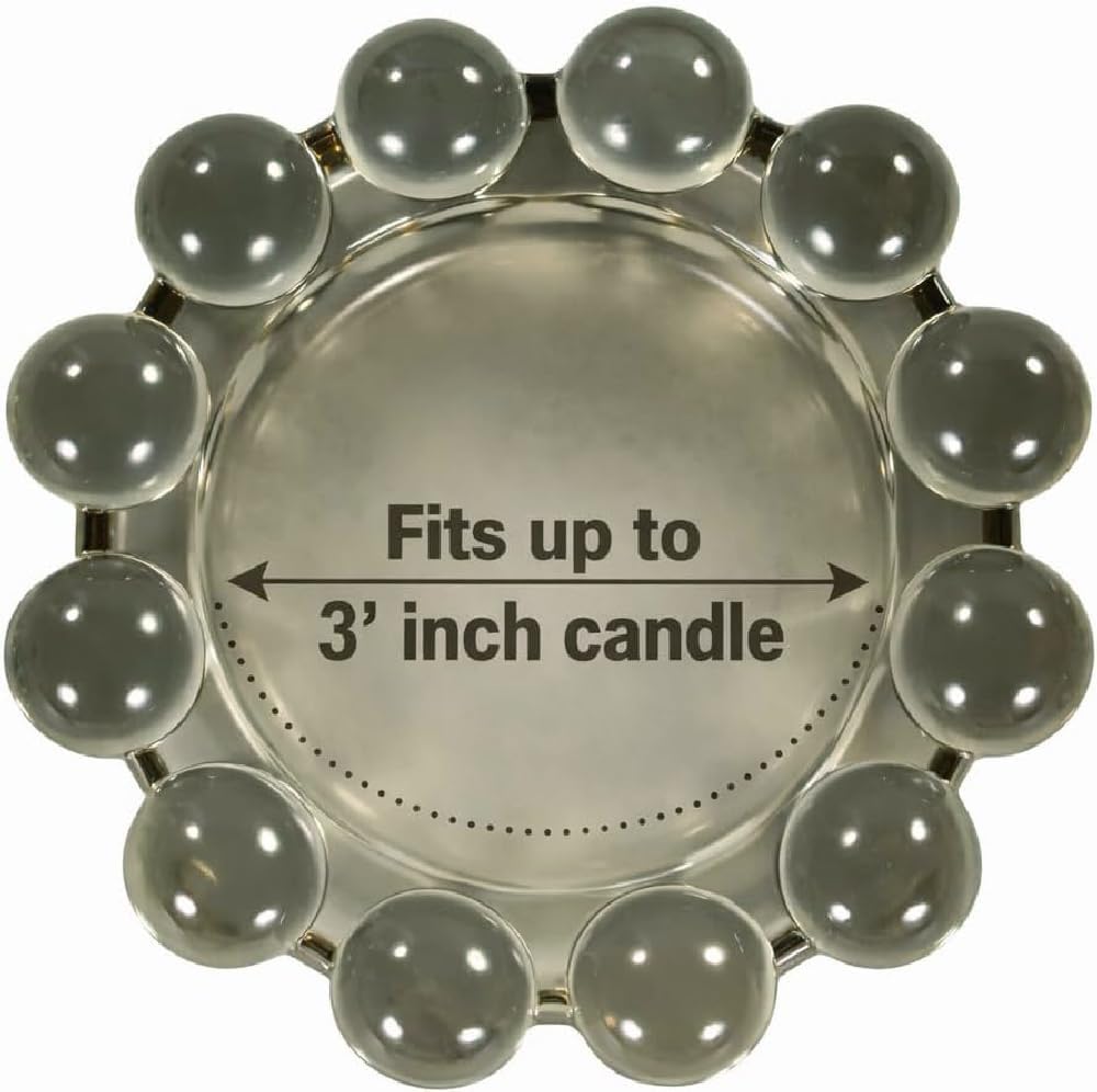Home Collection Original Smoky Glass Small Bubble Candle Dish | Votive and Candle Plate, Diffuser Base, Wax Catcher