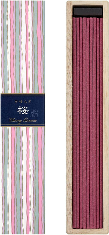 Kayuragi Incense Sticks - Cherry Blossom, Japanese Quality Incense - Set of 40