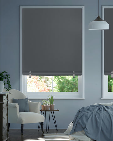 Blackout Roller Window Shades, Cordless Blinds for Indoor Windows No Tools No Drill Pull Down Window Shades,Thermal
