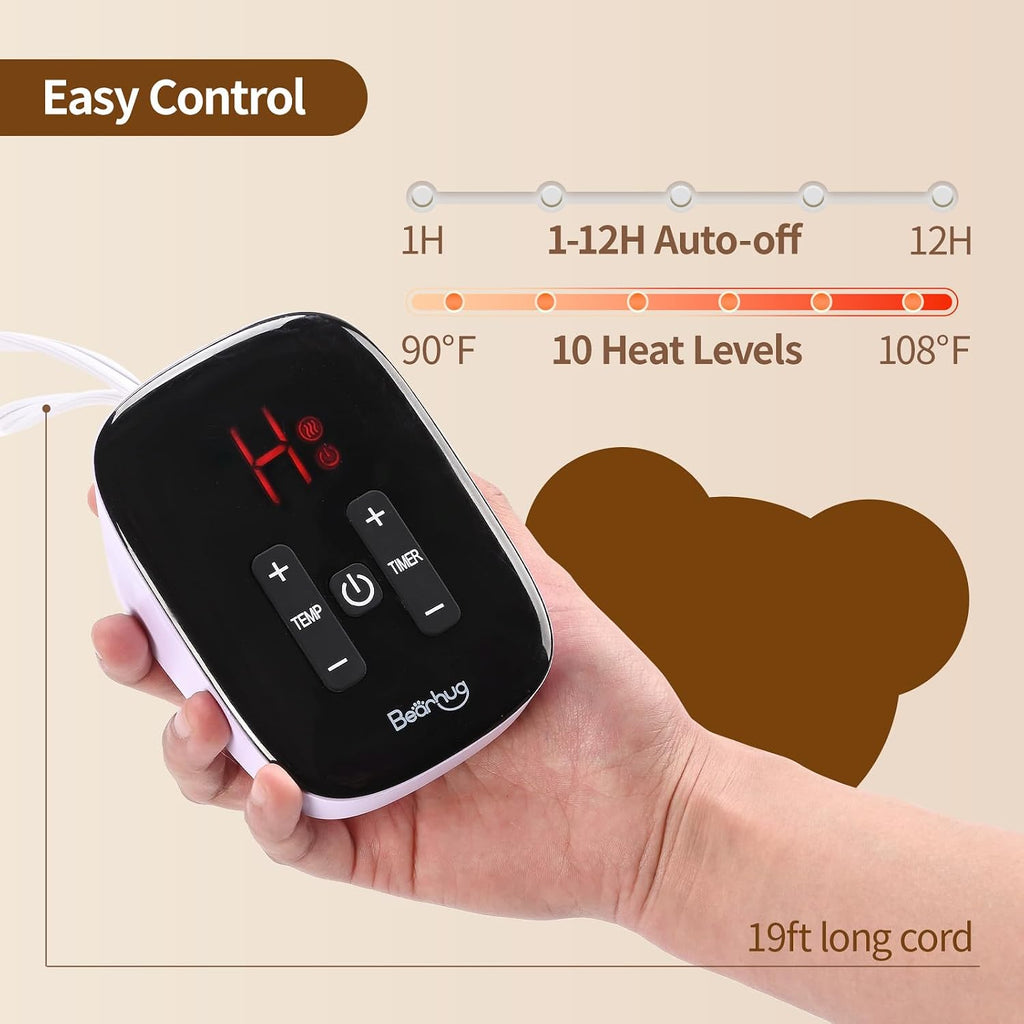 Heated Blanket Twin, 62"x84" Electric Blanket with 10 Heat Levels & 1-12H Adjustable Auto Off, Faux Fur and Sherpa