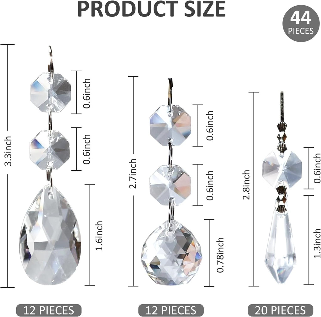 44 Pack Chandelier Crystal Prism Replacement