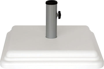 40 Pound Umbrella Base - Weighted Umbrella Base For Use With Patio Table - Heavy Duty Base for Umbrella - White