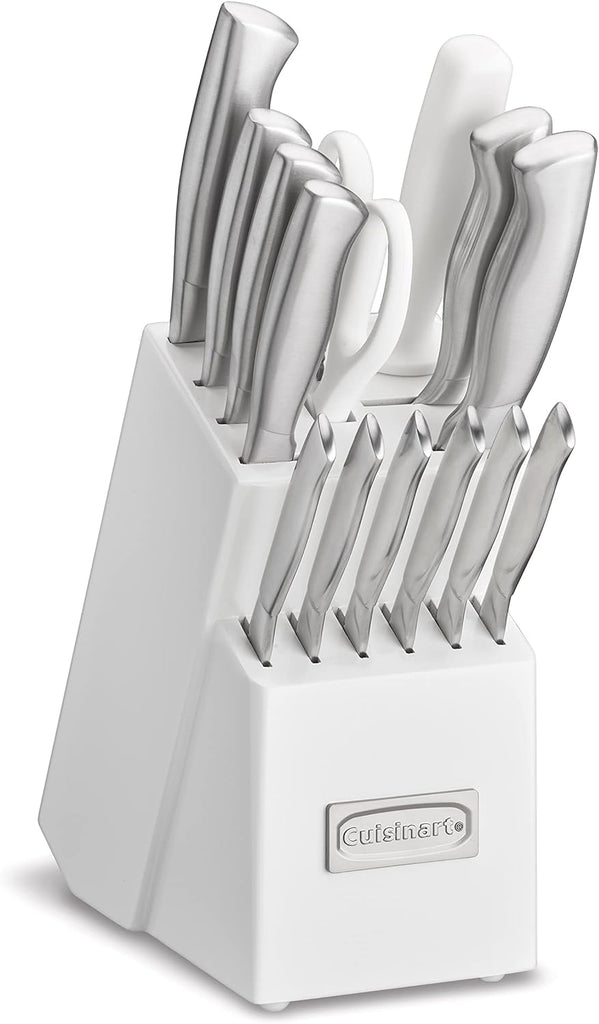 Professional Block Knife Set, 15pc Cutlery Knife Set with Steel Blades for Precise Cutting, Lightweight, Stainless
