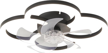 Ceiling Fans with Lights and Remote, Flush Mount Ceiling Fan with Light, 3000-6500K Dimmable Modern LED Ceiling Fans