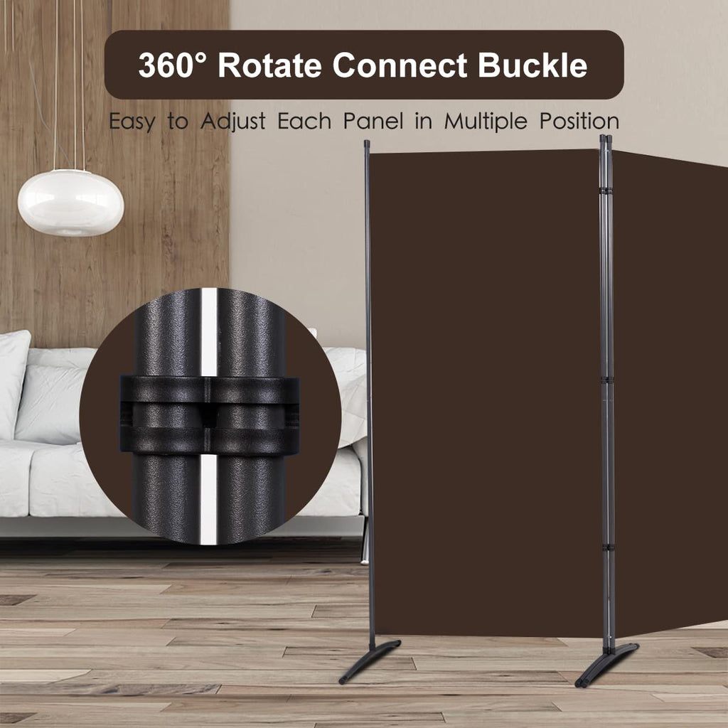 3 Panel Folding Room Divider, Sturdy Frame Freestanding Wall Divider