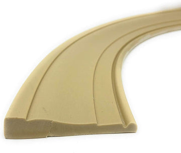 445: Flexible Casing Molding: 11/16" Thick x 3.25" Wide - PRE Curved to fit Half Round Windows 57" to 66" Diameter