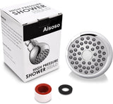 High Pressure Shower Head 3 Inches Anti-clog Anti-leak Fixed Showerhead Chrome with Adjustable Swivel Brass Ball Joint