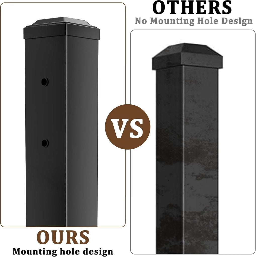 Deck Railing (Black, 39 In, Line Post)