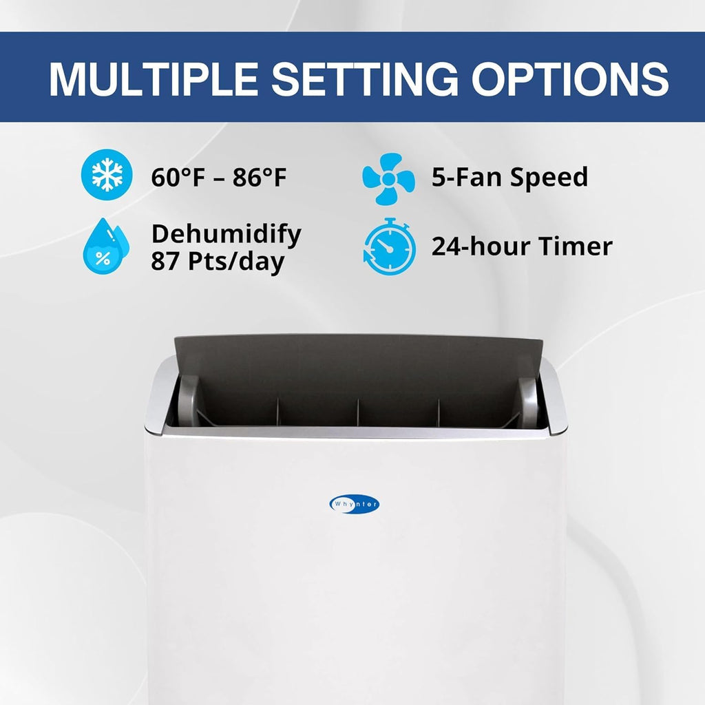 ARC-1230WN 14,000 BTU (12,000 BTU SACC) NEX Inverter Dual Hose Cooling Portable Air Conditioner, Dehumidifier