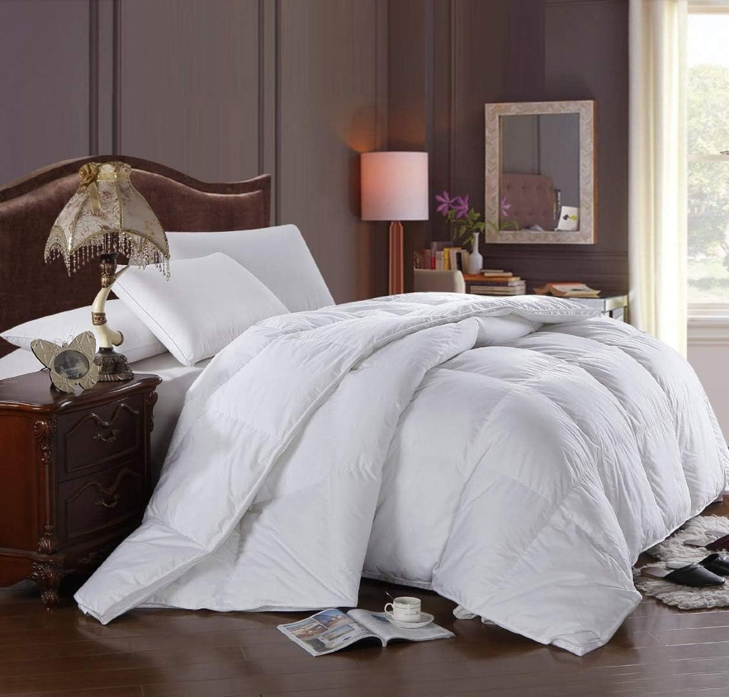 300 Thread Count King/Cal-King Down-Alternative Comforter, Overfilled Duvet Insert 100% Cotton Shell