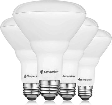 BR30 LED Bulb, 8.5W=65W, 4000K Cool White, 800 Lumens, Dimmable Flood Light Bulbs for Recessed Cans, Enclosed Fixture (4 Pack)