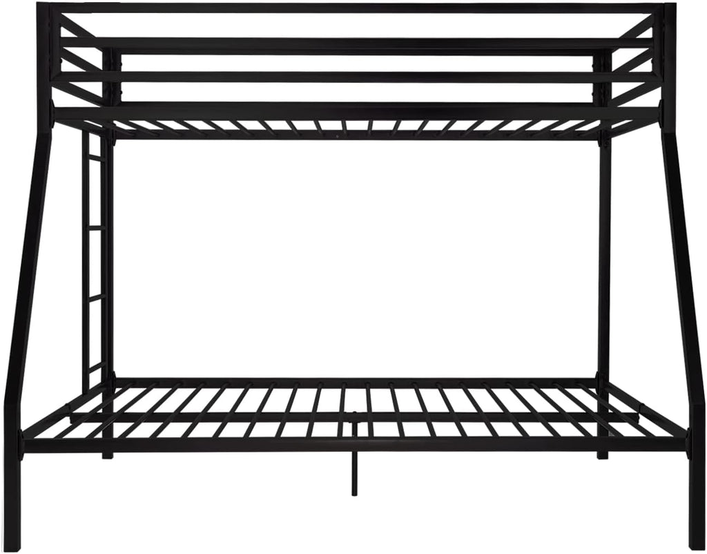 Loft Bunk Bed Twin Over Full with Ladder and Guardrail,Heavy Duty Metal Slats Support No Box Spring Needed Small Space