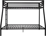 Loft Bunk Bed Twin Over Full with Ladder and Guardrail,Heavy Duty Metal Slats Support No Box Spring Needed Small Space