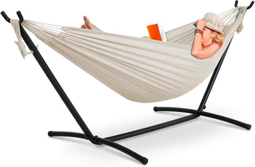 Daze Portable Hammock with Stand, Free Standing Hammocks for Indoor Outdoor Patio Yard, Has a Carrying Bag and