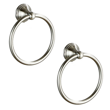 Towel Ring, Brushed Nickel Hand Towel Holder 2 Pack, Bathroom Accessories and Towel Racks Wall Mount