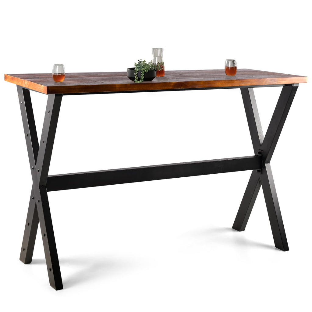 Bar Table, 63"L×41.33"H Bar Height Pub Table High Top Rectangular Sofa Console Table Kitchen Dining Coffee Table, for
