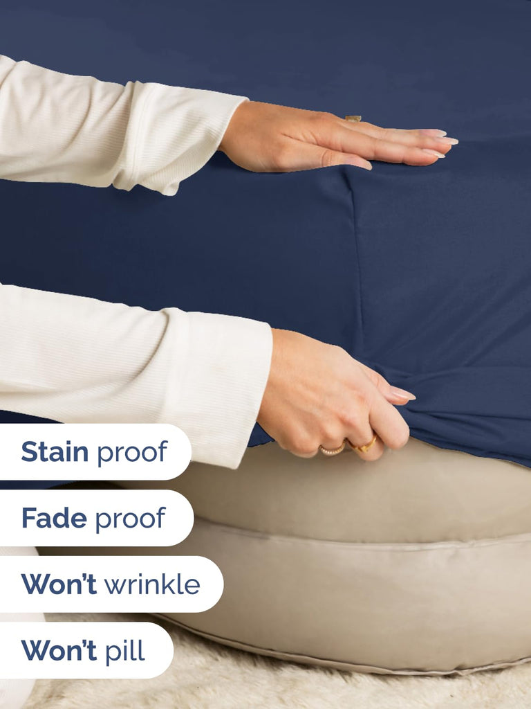 CGK Extra Deep Queen Single Fitted Sheet Only - Navy Blue