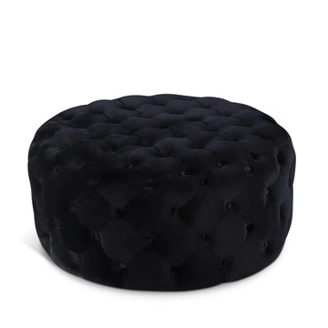 Addison Collection Modern | Contemporary Velvet Upholstered Ottoman / Bench with Deep Button Tufting, Solid Wood