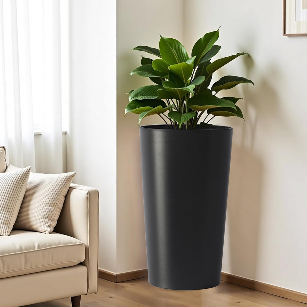 Planters for Outdoor Plants, Flower Plant Pots, Garden Bed, Herb Planter - Modern Tall Square Planter Box for Indoor