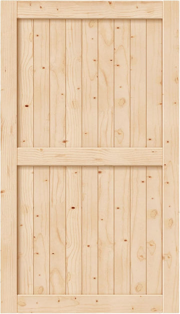 48in x 84in Sliding Barn Wood Door,Interior Doors,DIY Assemblely,Solid Natural Spruce Panelled Slab,