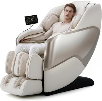 4D Full Body Massage Chair Zero Gravity,Smart Pressure-Sensing,55" SL-Track | SL-Track Neck to Feet,18 Auto Modes,4