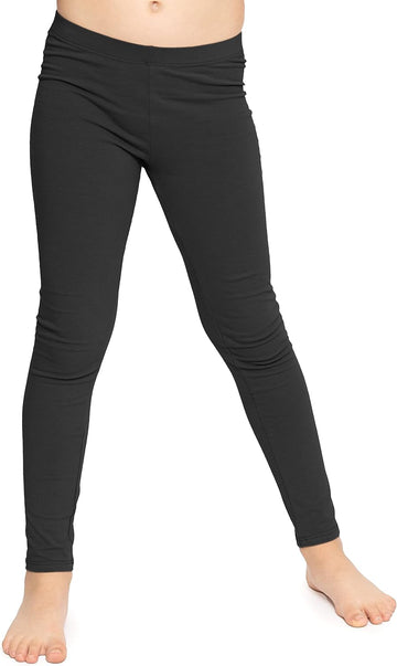 Girls Cotton Leggings, Kids Toddler Footless Pants, 2-16