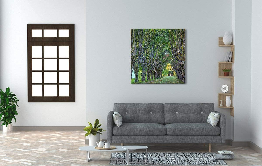 Avenue in Schloss Kammer Park, 1912 by Gustav Klimt Famous Paintings Reproduction Abstract Canvas Prints Artwork for
