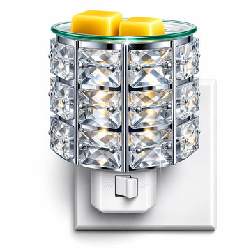 Warmers Pluggable Fragrance Warmer- Decorative Plug-in for Warming Scented Candle (Silver)