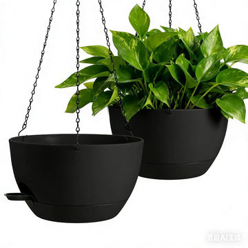 13-inch Oversized Hanging Planter Set of Two, Planters for Indoor and Outdoor Plants.Place Plant pots Across Diverse