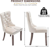 Kiztir Velvet Dining Chair Set of 2, Modern Kitchen Chairs with Nailhead Trim