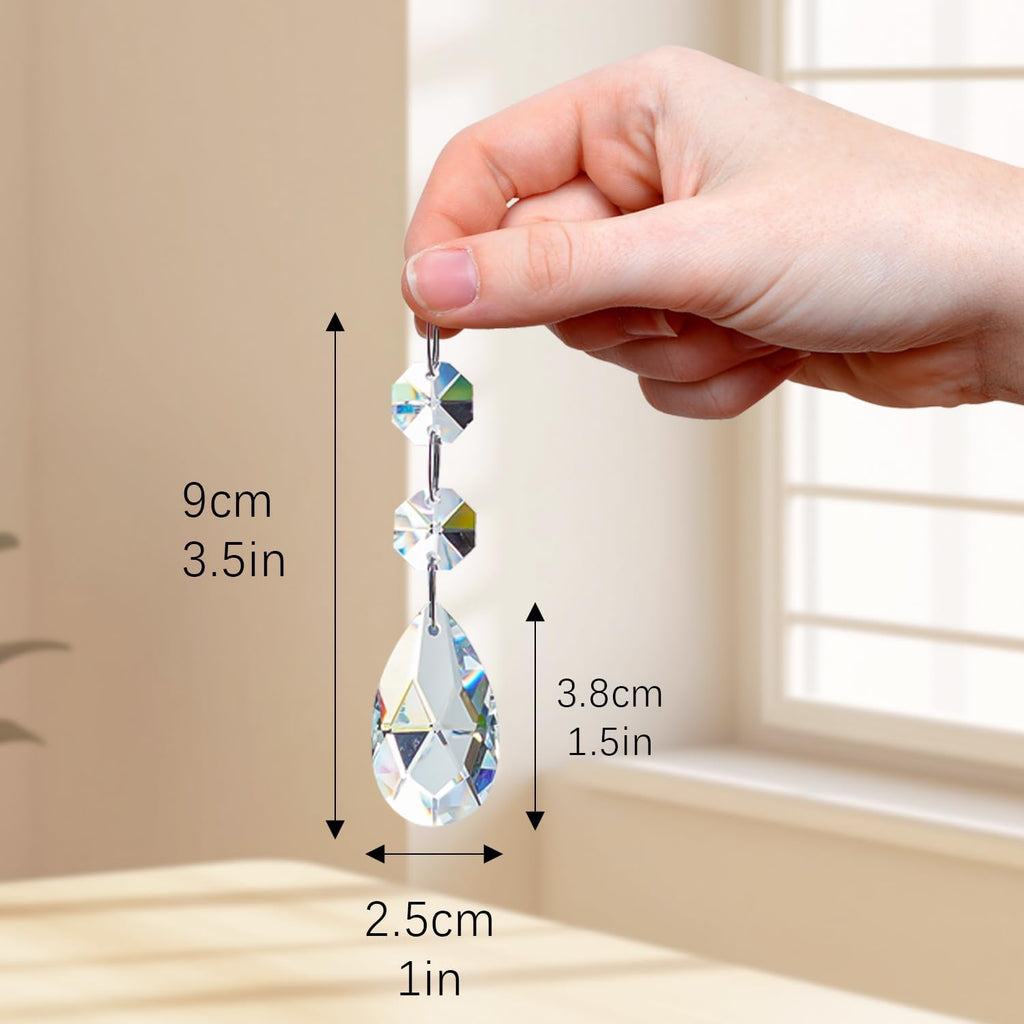 20 Pcs Teardrop Crystal Chandelier Pendants Beads Decor - Teardrop Chandelier Crystal Glass Pendants Beads 20 Pcs Set