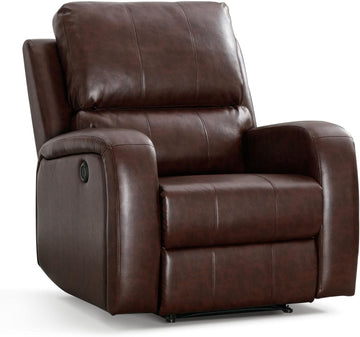 Electric Recliner Chair, Soft PU Leather Power Recliners with Padded Backrest, Single Overstuffed Heavy Duty