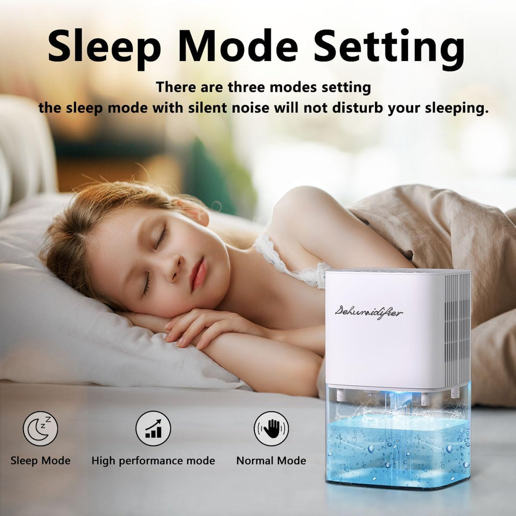Dehumidifier 1657ML 58OZ Small Dehumidifier for Home 230 Ft² Safety Dehumidifiers Adjustable 10 Color Lights 5 Timers