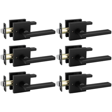 Black Interior Door Handles, Matte Black Door Handle Interior, Black Privacy Lever Door Handle, Heavy Duty Interior