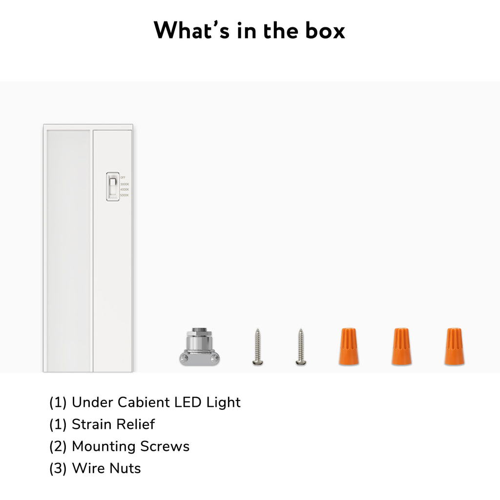 Luna 32-Inch Hardwired Only LED Under Cabinet Light, 3-CCT Selectable