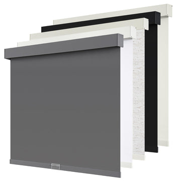 Cordless Blackout Roller Shades Blinds for Windows, Grey